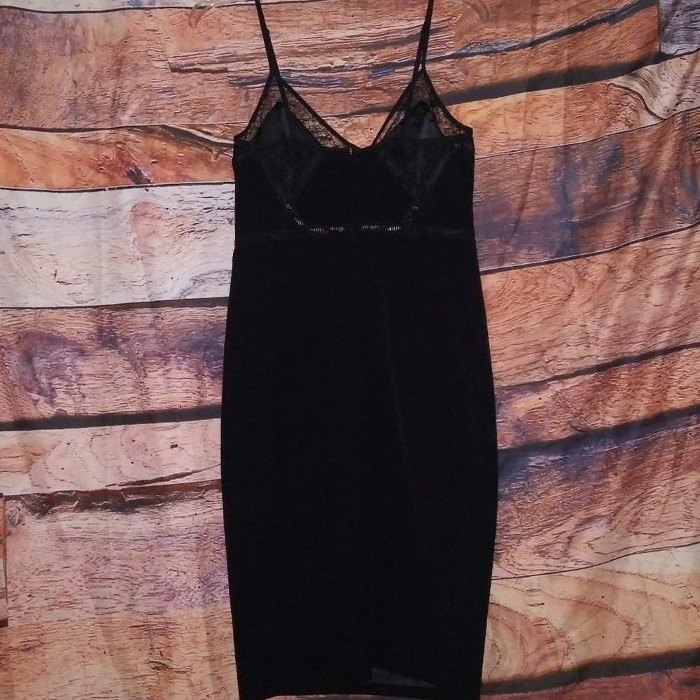 BARDOT 8 NWT Jayne Black Lace Insert Pencil Dress Rockabilly Pin-up - Picture 12 of 13